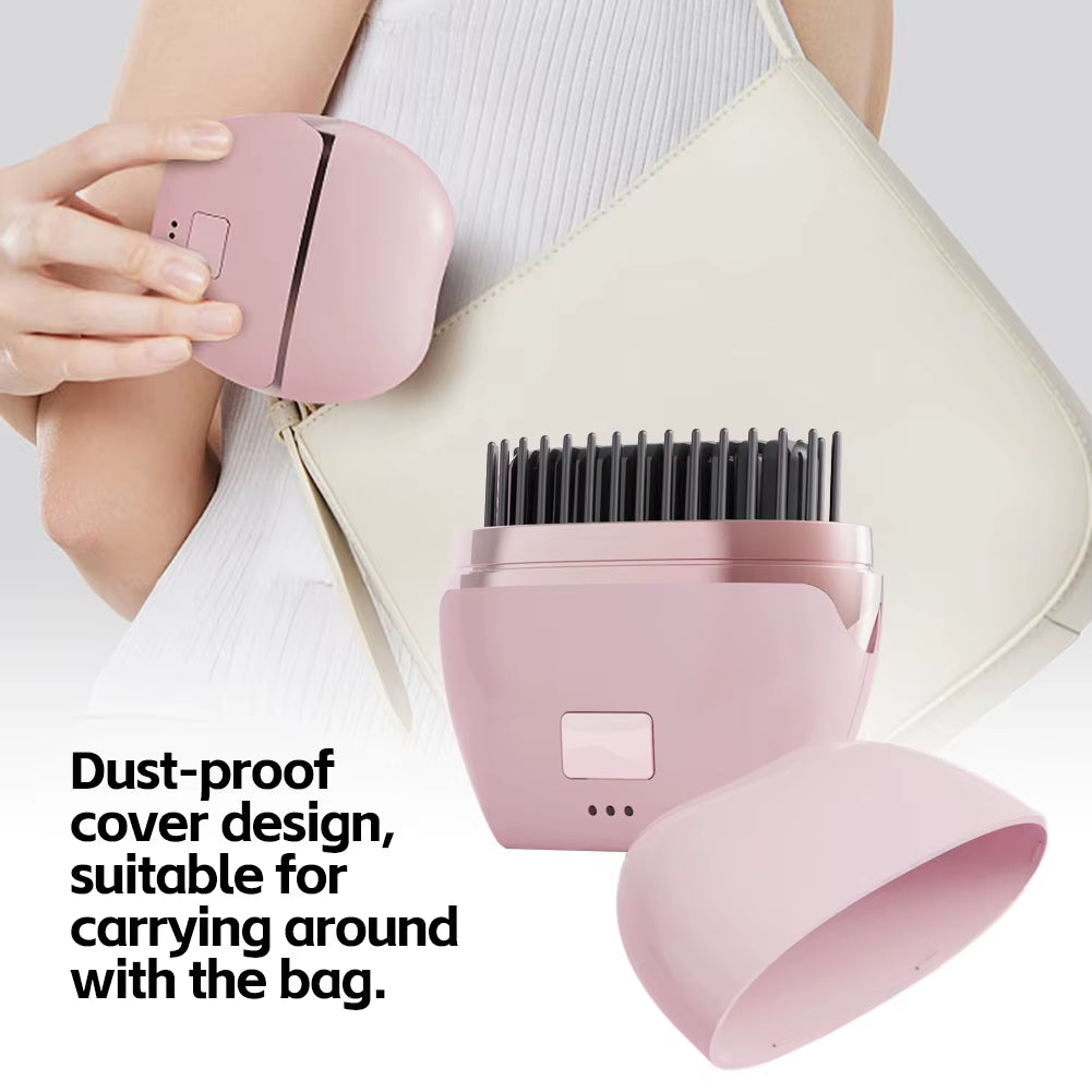New Multifunctional Electric Heating Hair Straightener Brush Portable Rechargeable Cordless Straightening Comb Hairdressing Tool